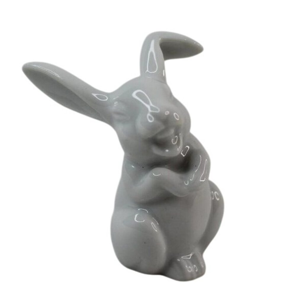 VTG 1930 MCM Rosenthal Germany Max Friz Porcelain Figurine Laughing Rabbit 2 PC - Picture 4 of 8